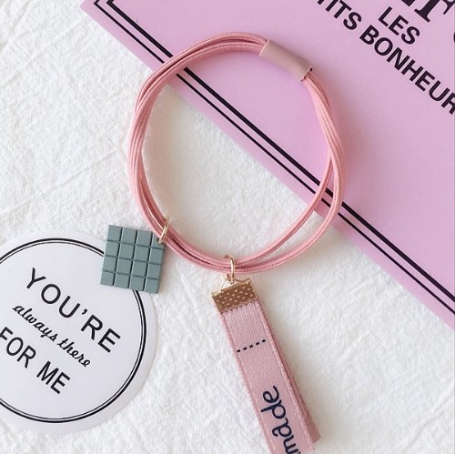 

Japan and South Korea Harajuku cute square ribbon hair rope