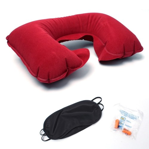 

Outdoor travel Sambo PVC flocking inflatable U-shaped pillow