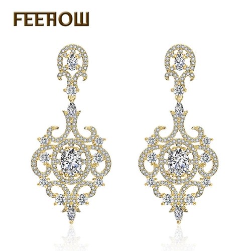 

European and American exquisite enamel banquet special earrings