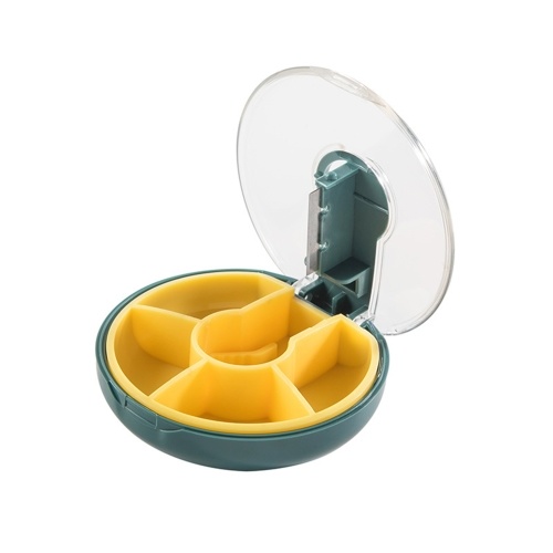 

Plastic Storage Box Pill Organizer with Lid 4 Compartments Pill Box