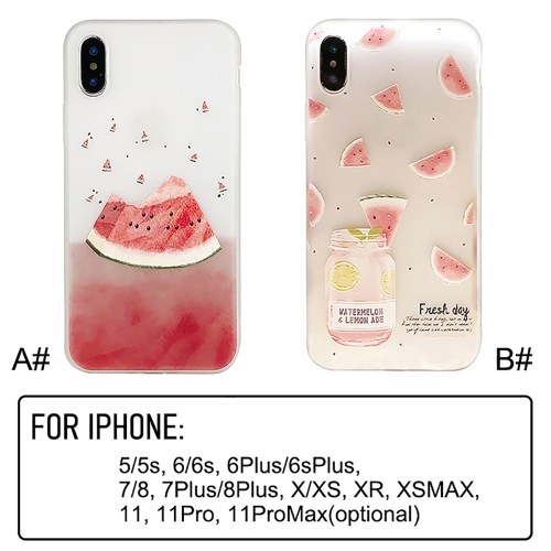 

Phonecase Watermelon Designs Soft TPU Cover Phone Shells Shockproof Slim Flexible Protective Anti-Slip Cell Phone Cover for iphone