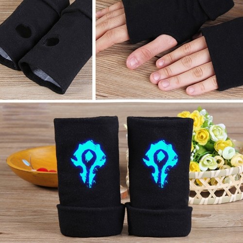 

Luminous Fingerless Gloves Hand Arm Warmers Half Finger Gloves Half Palm Short Gloves Sleeves for Winter