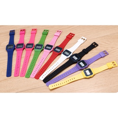 

LED Digital Sport Watch Multifunctional Ultra-thin Luminous Children Watch Wristwatch with Alarm for Teenager Students