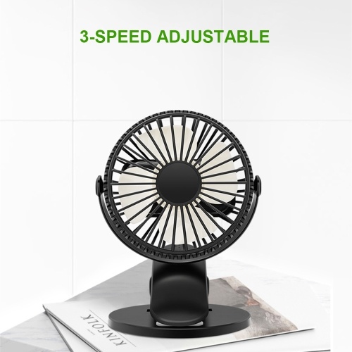 Portable 3-Speed USB Powered Clip on Mini Desk Fan