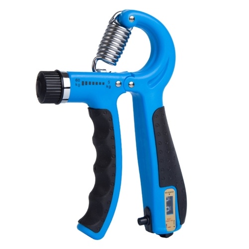 

Grip Strength Trainer Adjustable 11-132 Lbs Wrist Forearm Finger Grip Workout Home Gym Exercise Portable Hand Grip Blue
