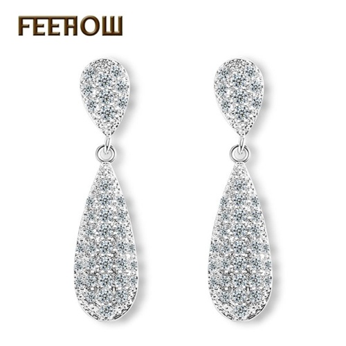 

Серьги с бриллиантовой серьгой FEEHOW