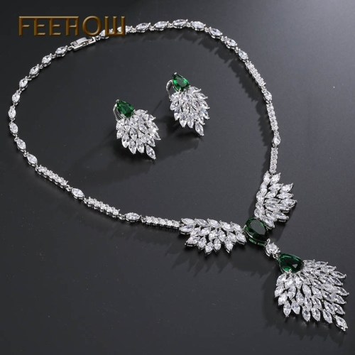 

necklace earrings two-piece jewelry set