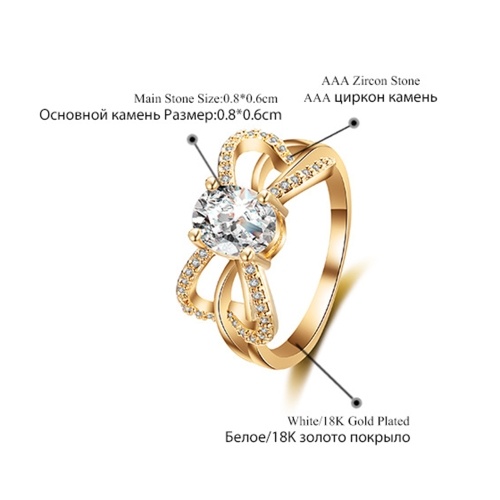 

Four-claw simulation diamond ring zircon wedding ring