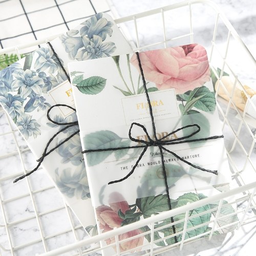 

retro flower plant small fresh literary hand account diary notebook