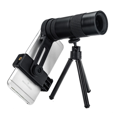 Suporte para smartphone zoom telescópio monocular tripé para turismo ao ar livre, caminhada, acampamento, viagem, 10-30x30mm, telescópio, suporte, telefone, tripé