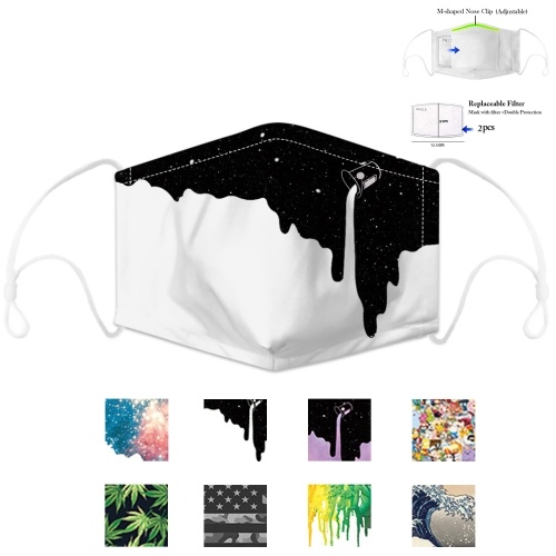 

Reusable PM2.5 Haze Face Masks with Insert Filter Adjustable Earloop Anti-fog Face Masks Dust-proof Face Mouth Cover for Kids Adult Allergies Pollen PM2.5 Outdoor Activities