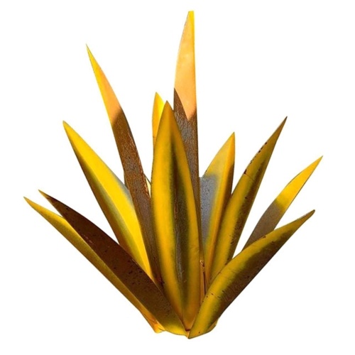 

Cross-border new iron art agave plant ornaments yellow 65 cm