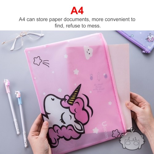 

Mini Cute PVC Pen Pencil Bag Cartoon File Folder Cosmetic Mesh
