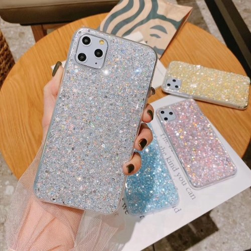 

Suitable for iphone11pro mobile phone shell small fresh glitter powder epoxy Apple XSMAX new 8plus protective sleeve 7 Pink
