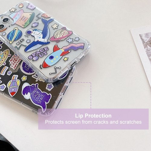 

Phonecase Transparent Whale Dinosaur Astronaut Spaceship Planet Designs Soft TPU Cover Phone Shells Shockproof Slim Flexible Protective Anti-Slip Cell Phone Cover for iphone