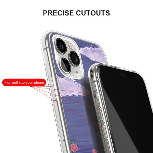 

Shockproof Phonecase Cover Hard Shells Slim Matte Full-Body Protective Anti-Slip Cellphone Cover Back Cover Bumper Shockproof Cover Girl with a bunch of flowers Design For iphone