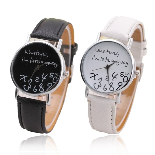

Whatever i'm late anyway Geneva watch GENEVA English alphabet wholesale White leucorrhea