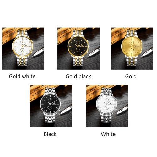 

Luxury Business Skeleton Men Watch Large Face Big Dial Simple Watch Wristwatch with Two Sub-dials