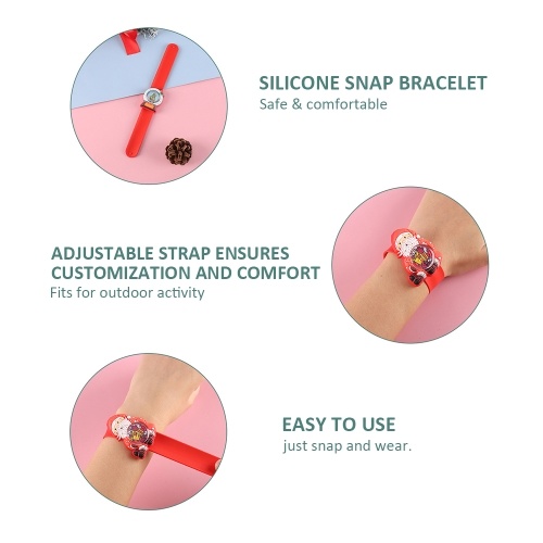 

Kids Watch Silicone Slap Bracelet Christmas Wristwatch Quartz Cartoon Toy Watches Gifts for Little Child Kids