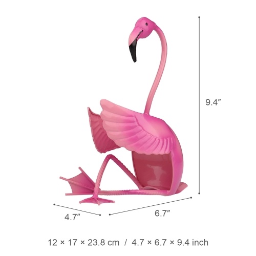 

Tooarts Flamingo wine holder Wine shelf Metal sculpture Practical sculpture Home decoration Interior decoration Crafts