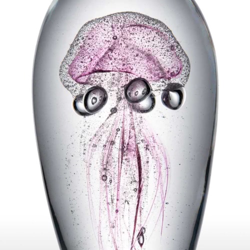 

Pink Jellyfish Tooarts Glass Sculpture Home Decoration Glass Jellyfish