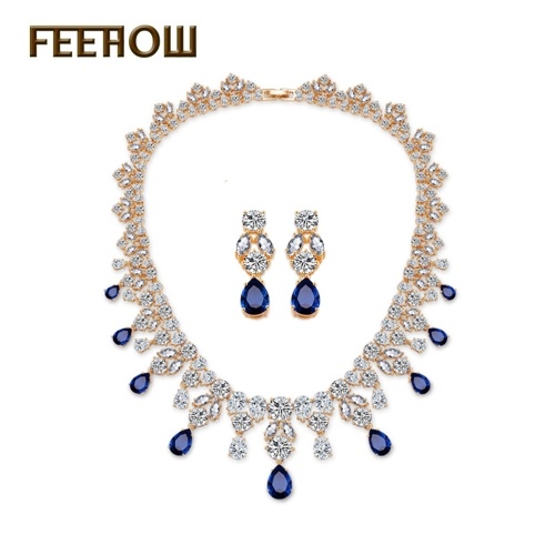 

AAA zircon jewelry wild earrings necklace combination jewelry