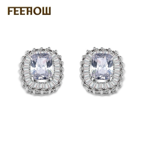 

2018 new fashion AAA zircon diamond earrings
