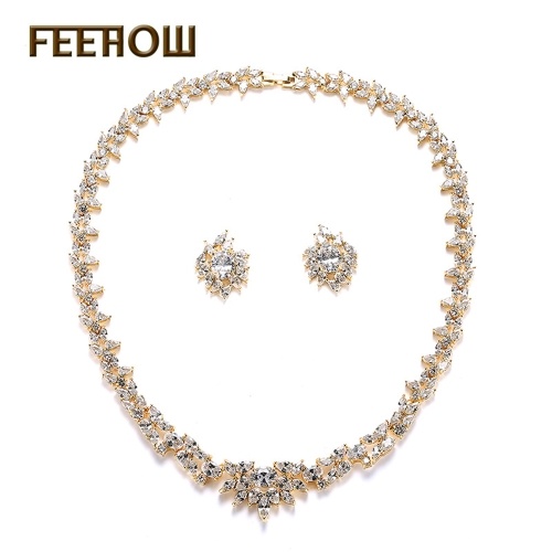 

FEEHOW Spring Imagination Bride Zircon Jewelry Set