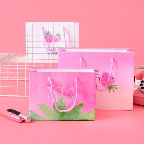 

Fashion new strawberry portable paper bag