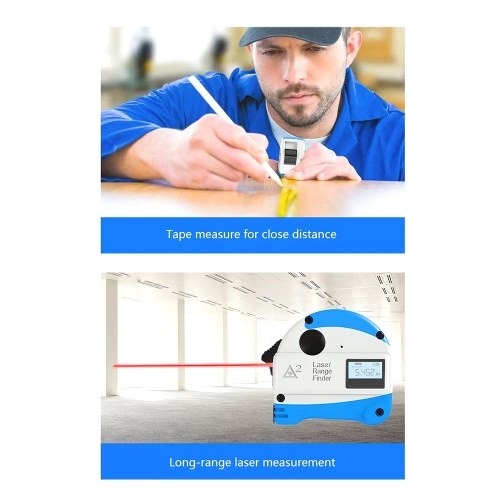 

30M Laser Rangefinder + 5M Anti-fall Steel Tape Metric and Inch Tape measure High Precision Distance Meter