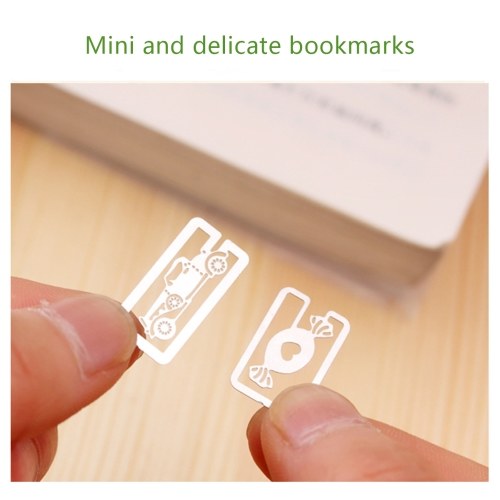 20pcs Mini Metal Cartoon Paper Clips Bookmarks Memo Book Mark Notebook Clip