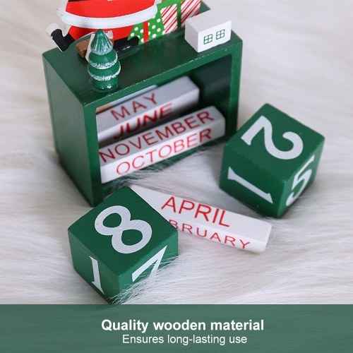 

Christmas Advent Wooden Blocks Calendar Perpetual
