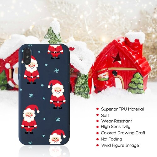 

Christmas Style Custom Soft Colored Drawing Phone Case Fit For iphone X/XS