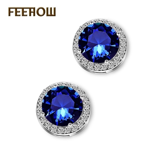 

Korean version of foreign trade jewelry exquisite round earrings