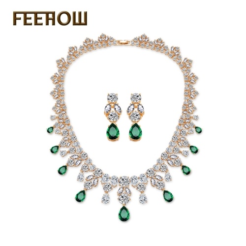 

AAA zircon jewelry wild earrings necklace combination jewelry