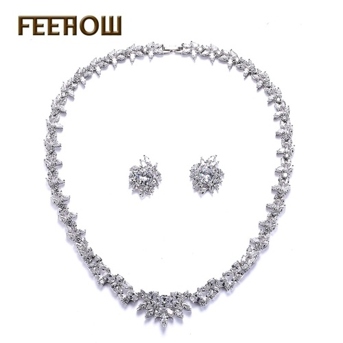 

FEEHOW Spring Imagination Bride Zircon Jewelry Set