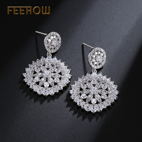 

FEEHOW size double disc earrings