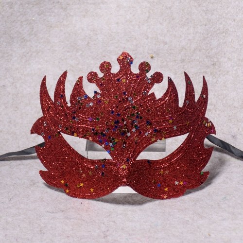 Masque en poudre à demi-pointe en forme de couronne et doré pour Halloween