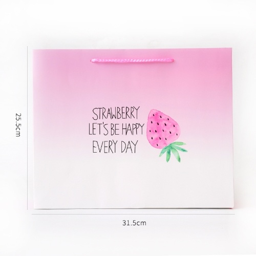 

Fashion new strawberry portable paper bag