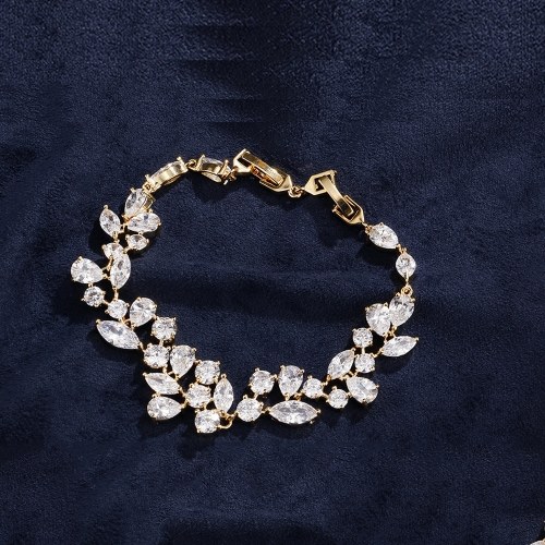 

FEEHOW beautiful wreath AAA zircon bracelet
