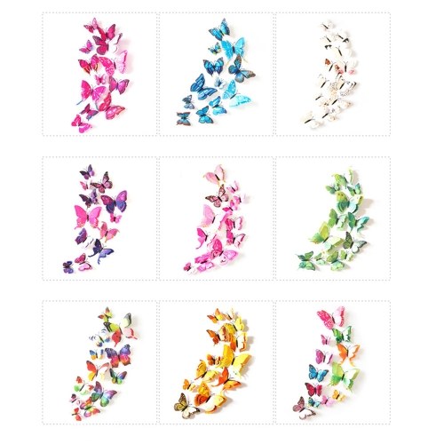 

24pcs Multicolor Double Layer Wings