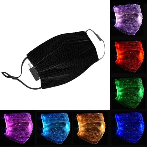 

LED Luminous Mask 7 Colors 4 Modes USB Rechargeable Adjustable Face Cover