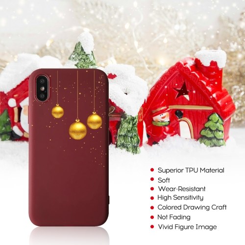 

Christmas Style Custom Soft Colored Drawing Phone Case Fit For iphone XR