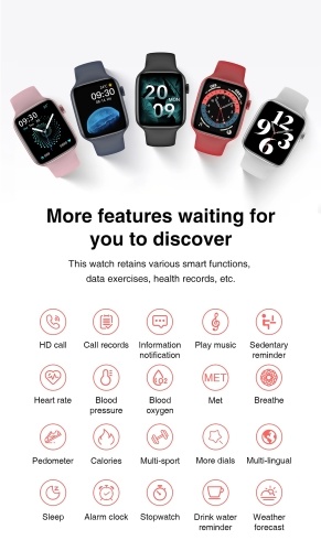 

HW22 Smartwatch 1.75 inch HD Screen Call Fitness Clock reloj inteligente serie 6 smart watch hw22 For androis ios