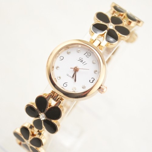 

Crystal Women Quartz Watch Flower Bracelet Watch Wristwatch for Lady Students Teenager Teen Girl