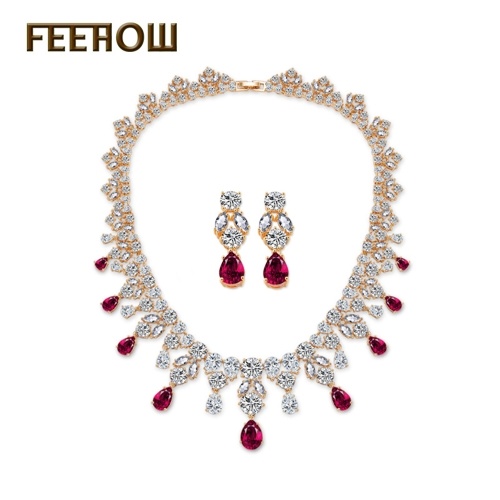 

AAA zircon jewelry wild earrings necklace combination jewelry