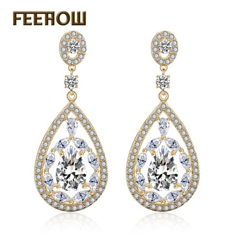 

European and American foreign trade fashion trend water drop earrings