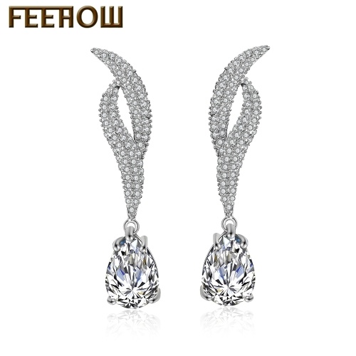 

FEEHOW AAA zircon shiny drop jewelry