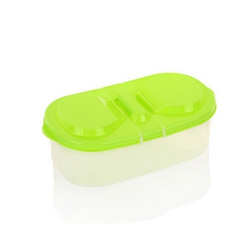 

Double-compartment with lid kitchen foodstuffs sealed cans