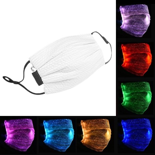 

LED Luminous Mask 7 Colors 4 Modes USB Rechargeable Adjustable Face Cover